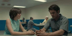 Ted Bundy bersama pengacara wanita di ruang sidang