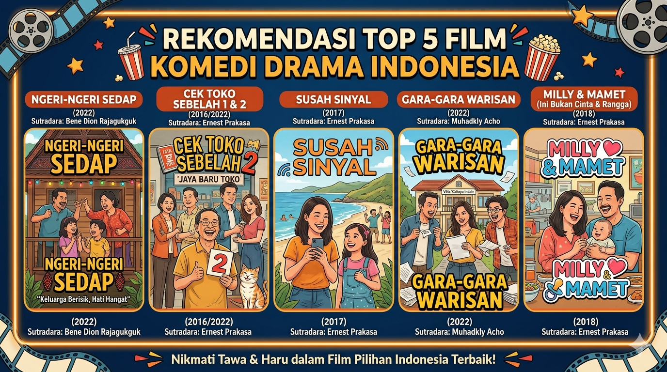 rekomendasi film komedi drama Indonesia terbaik