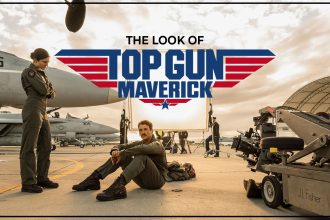 Poster resmi Top Gun Maverick 2022 menampilkan Tom Cruise dengan jet tempur di belakangnya