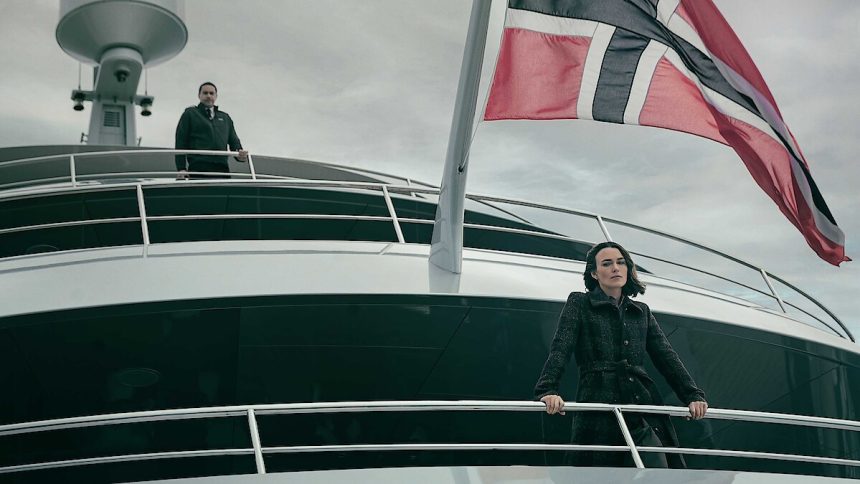 poster resmi film The Woman in Cabin 10 2025 thriller misteri di kapal pesiar