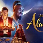poster film Aladdin 2019 Disney dengan Genie dan lampu ajaib
