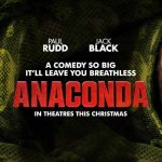 Poster film Anaconda 2025 menampilkan ular raksasa dengan nuansa gelap dan menegangkan