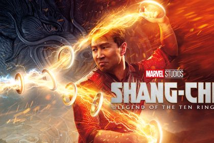 Poster film Marvel Shang-Chi 2021 menampilkan Simu Liu dengan cincin legendaris