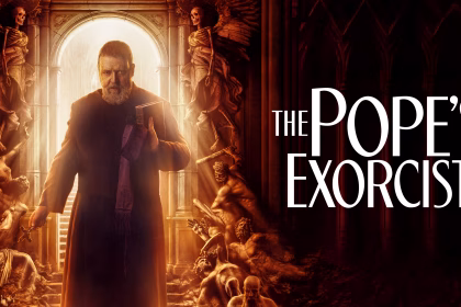 poster film The Pope’s Exorcist 2023 Russell Crowe eksorsisme Vatikan